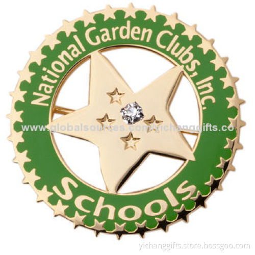 Five Stars Lapel Pin, Metal Badge, Customized Logos Welcomed, Good Price, High Quality, Low MOQ